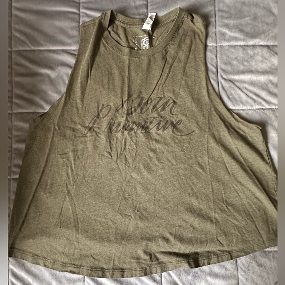 Born Primitive Olive Green Women's Racer Back Crop Top